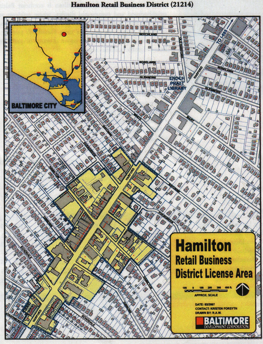 Hamilton Business Association Boundary Map